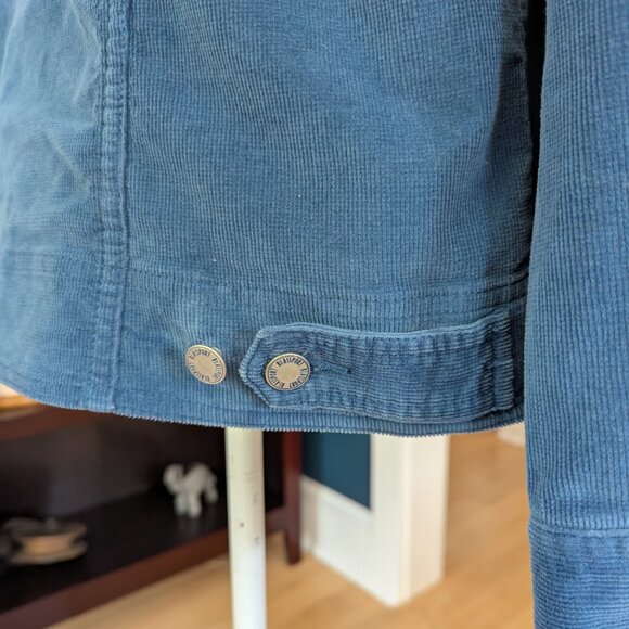 Blassport Women's Stretch Corduroy Jacket Size Large Blue - Picture 3 of 7